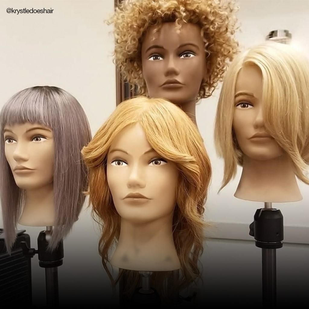 Diversely Pivot Point Mannequins. School Hair. Different textures. @krystledoeshair