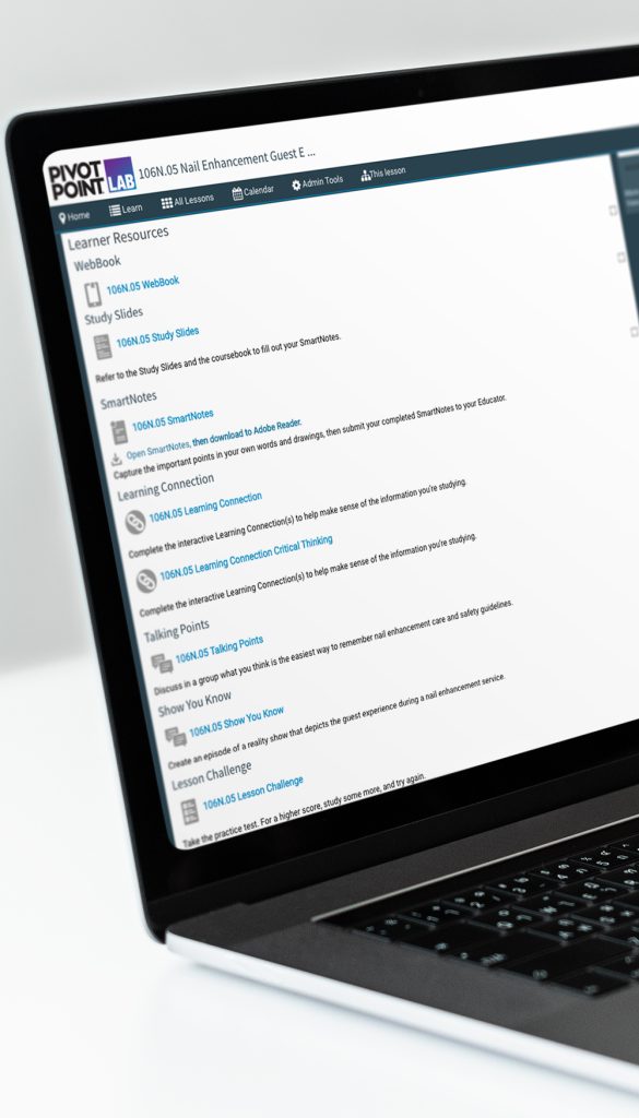 Pivot Point Fundamentals Nails Admin Reporting