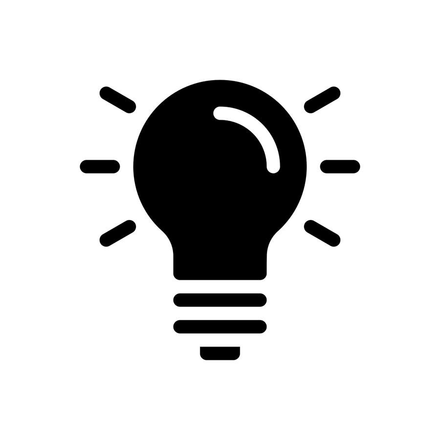 Experience Solutions: Lightbulb Icon