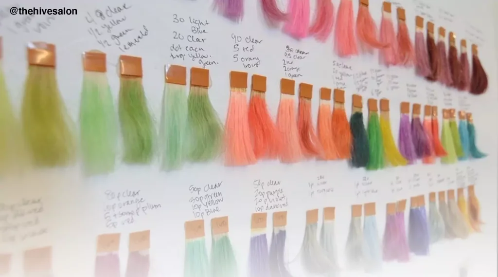 Pivot Point Hair Color Swatches